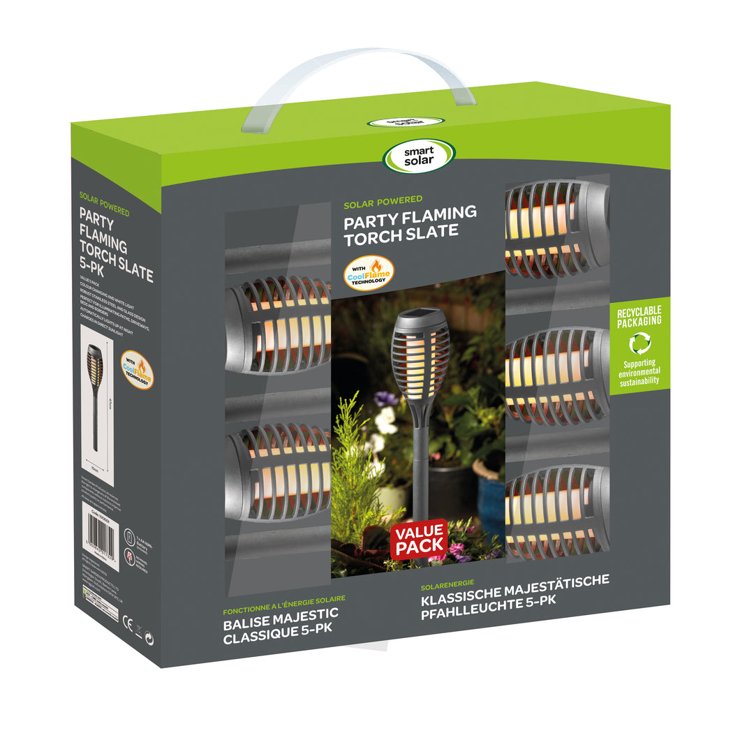 Party Torch solar garden lights 5 pack